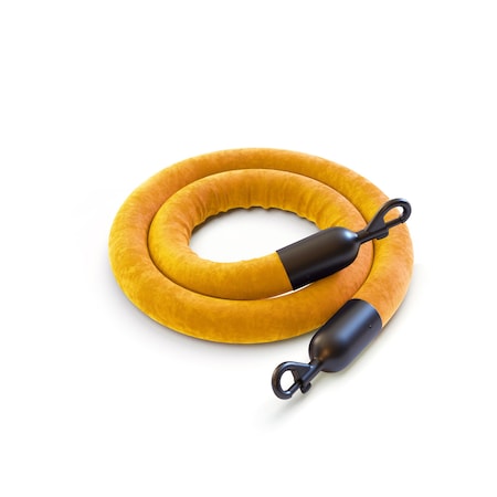 Montour Line Velvet Rope Gold With Black Snap Ends 10ft.Cotton Core PVR150-100-GD-SE-BK